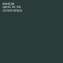 #2A3C38 - Outer Space Color Image